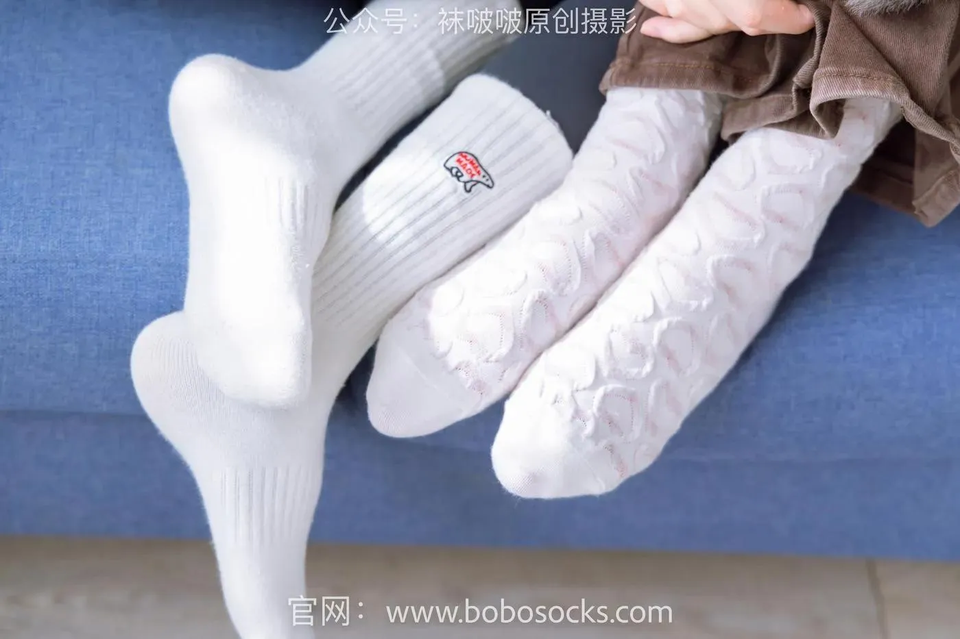 [BoBoSocks袜啵啵]NO.166 小甜豆稚予-板鞋、运动鞋、高跟鞋、白棉袜、蓝丝 [142P]插图6